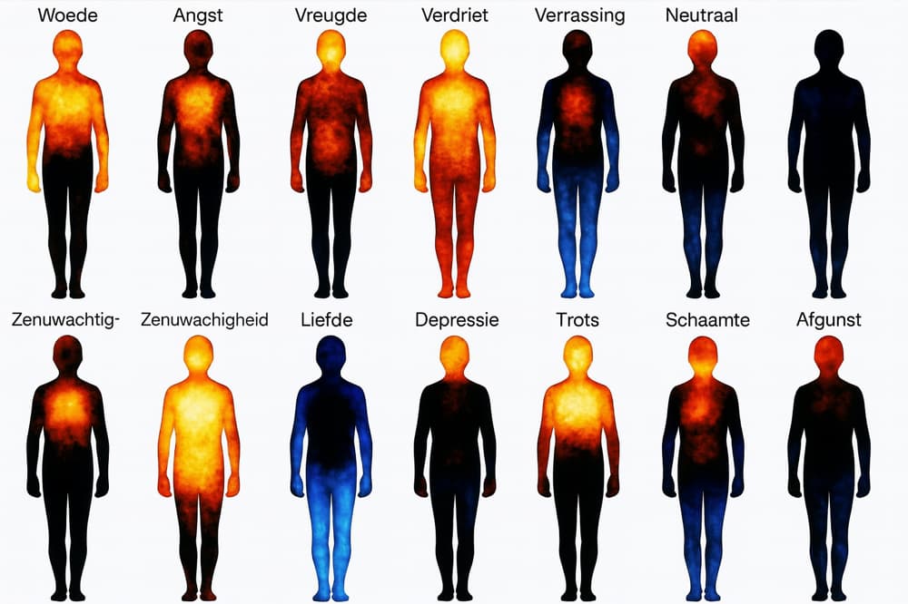 Verschillende lichaamstoestanden bij emoties